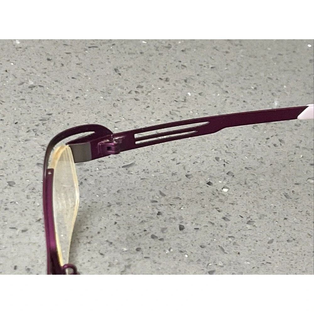 OKO by OKO B12 EYEGLASSES Frames ONLY 49-18-135 Paris France purple silver half